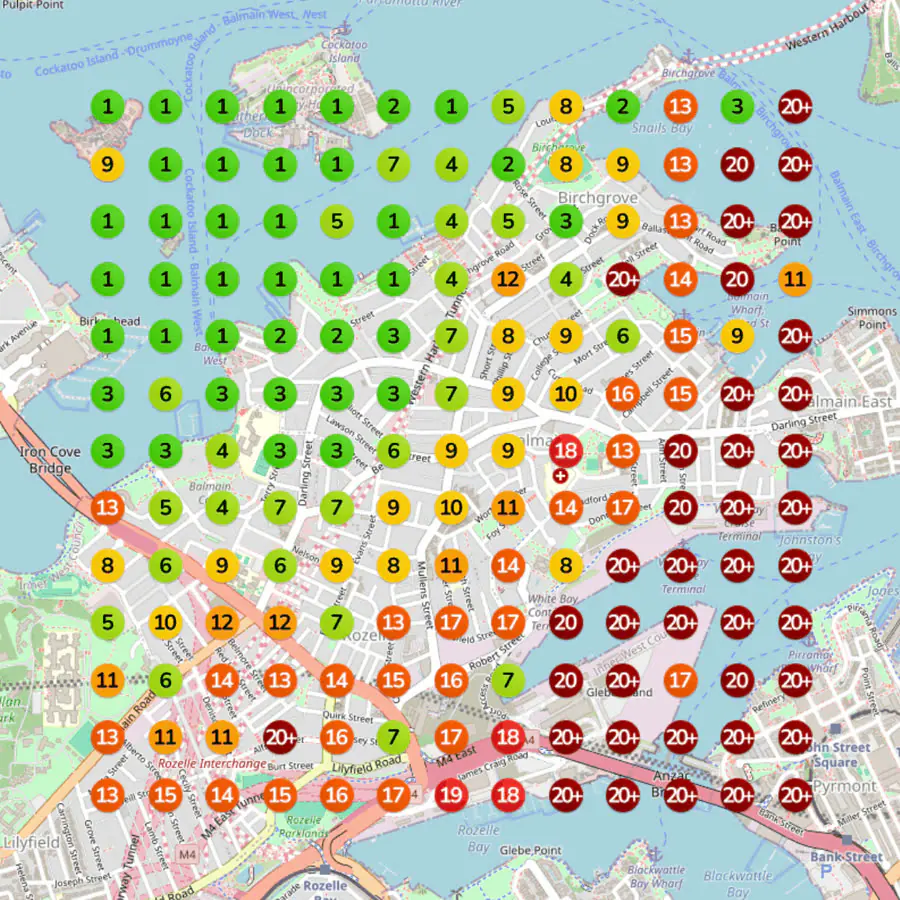 Balmain rank grid before the work